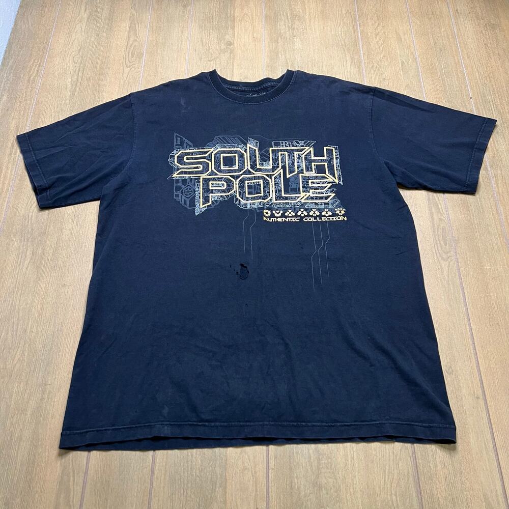 Vintage‎ South Pole Authentic Collection graphic t-shirt Sz XL Y2K Distress